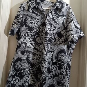 Black and White Paisley Shirt